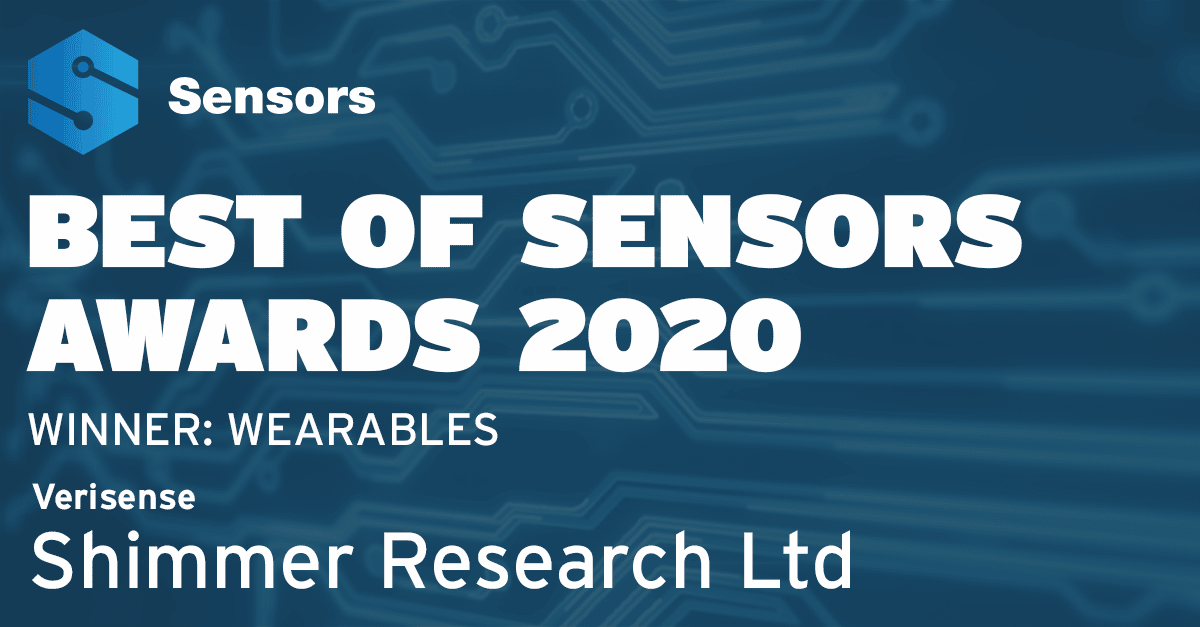 Shimmer Research Wins 2020 Best of Sensors Award for its Verisense Wearable Sensing Platform